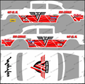 55 CHEVY GASSER (WHITE TONER) DECALS VAN H@LEN