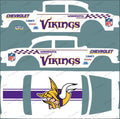 55 CHEVY GASSER (WHITE TONER) DECALS VIKINGS
