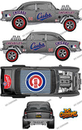 55 CHEVY GASSER (WHITE TONER) DECALS CUBS