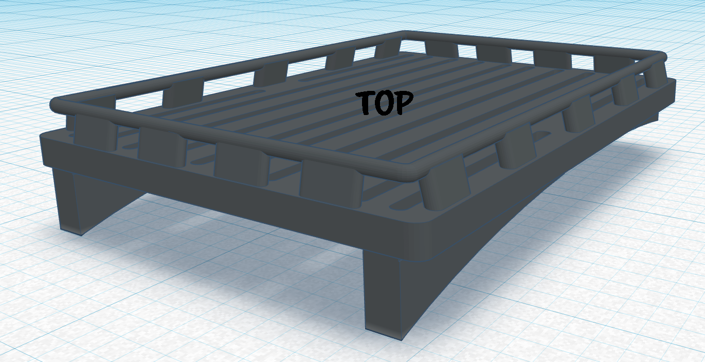 Roof rack for 1:64 scale diecast cars (3D Printed Resin)