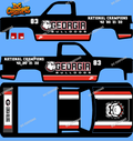 83 CHEVY SILVERADO (WHITE TONER) DECALS GA BULLD0GS