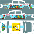 55 CHEVY GASSER (WHITE TONER) DECALS SUPER MARIO