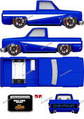 83 CHEVY SILVERADO (WHITE TONER) DECALS '24 BLUE STH