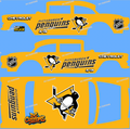 55 CHEVY GASSER (WHITE TONER) DECALS PENGUINS