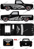 83 CHEVY SILVERADO (WHITE TONER) DECAL JAPAN CONVENTION