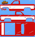 83 CHEVY SILVERADO (WHITE TONER) DECALS MODERN CLASSIC