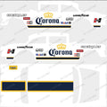 55 CHEVY GASSER (WHITE TONER) DECALS CORONA