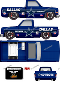 83 CHEVY SILVERADO (WHITE TONER) DECALS DALLAS C0WB0YS