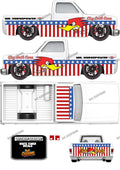 83 CHEVY SILVERADO (WHITE TONER) DECALS CLAY SMITH
