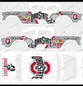 55 CHEVY GASSER (WHITE TONER) DECALS OHIO STATE