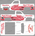 83 CHEVY SILVERADO (WHITE TONER) DECALS DETROIT RED WINGS