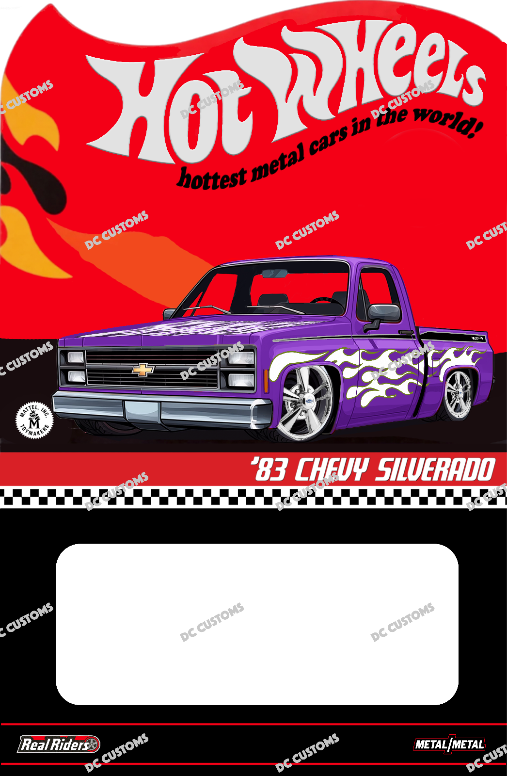 CUSTOM CARD FOR HW PURPLE FLAMES SILVERADO