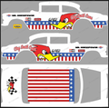 55 CHEVY GASSER (WHITE TONER) DECALS CLAY SMITH CAMS V1