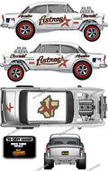 55 CHEVY GASSER (WHITE TONER) DECALS HOUSTON ASTROS