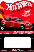 CUSTOM CARD FOR HW 99 HONDA CIVIC EK9 RED EDITION