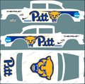 55 CHEVY GASSER (WHITE TONER) DECALS PITT PANTHERS