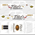 55 CHEVY GASSER (WHITE TONER) DECALS TIT0S