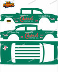 55 CHEVY GASSER (WHITE TONER) DECALS VINTAGE CASTROL