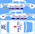 55 CHEVY GASSER (WHITE TONER) DECALS MICHEL0B