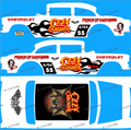 55 CHEVY GASSER (WHITE TONER) DECALS OZZY