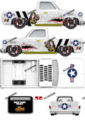 83 CHEVY SILVERADO (WHITE TONER) DECALS USAF