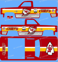 83 CHEVY SILVERADO (WHITE TONER) DECALS KANSAS CITY CHIEFS