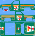 83 CHEVY SILVERADO (WHITE TONER) DECALS 7 ELEVEN
