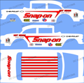 55 CHEVY GASSER (WHITE TONER) DECALS SNAP ON