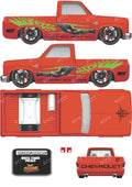 83 CHEVY SILVERADO (WHITE TONER) DECALS F&F ORANGE SUPRA