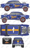 55 CHEVY GASSER (WHITE TONER) DECAL THE YOOPER